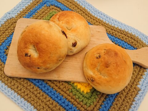 ふわふわで美味しい♥️レーズンベーグル